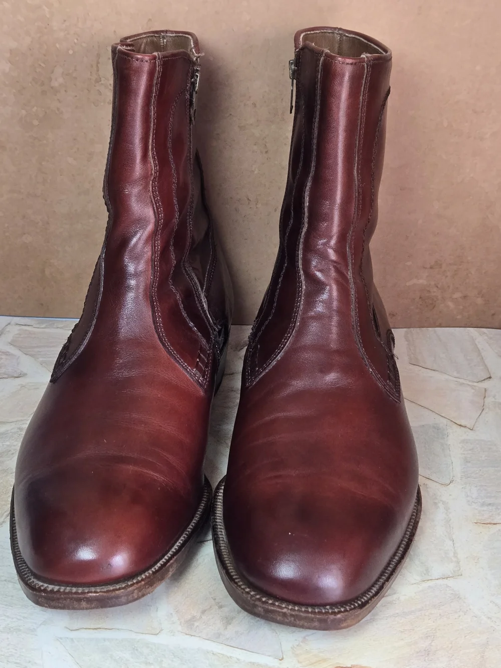 Vintage E.T. Wright Leather Side Zip Ankle Boots